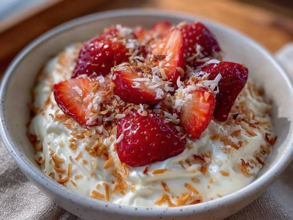 Fresh Valentines Dessert Greek Yogurt Bowl - featured image