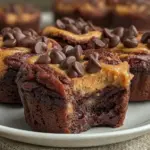 Fudgy Peanut Butter Swirl Protein Brownie Bites - featured image