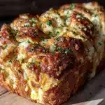 garlic herb three-cheese pull-apart bread - featured image