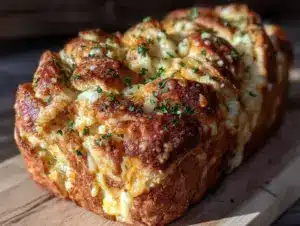 garlic herb three-cheese pull-apart bread - featured image