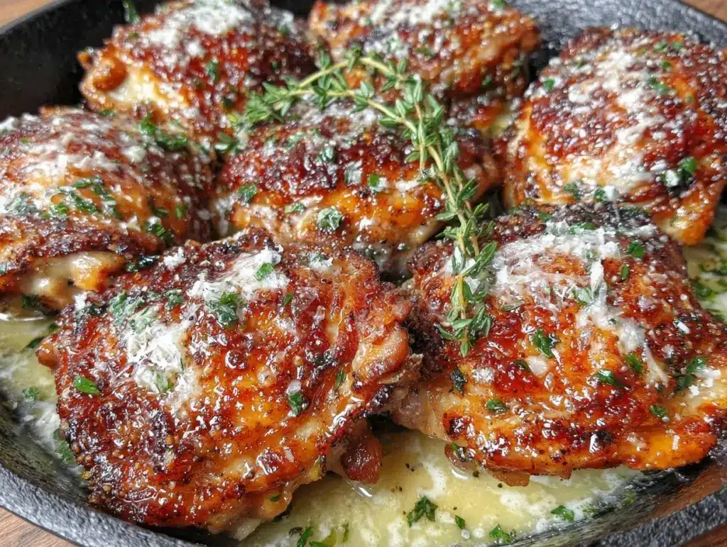 garlic Parmesan chicken thighs - featured image