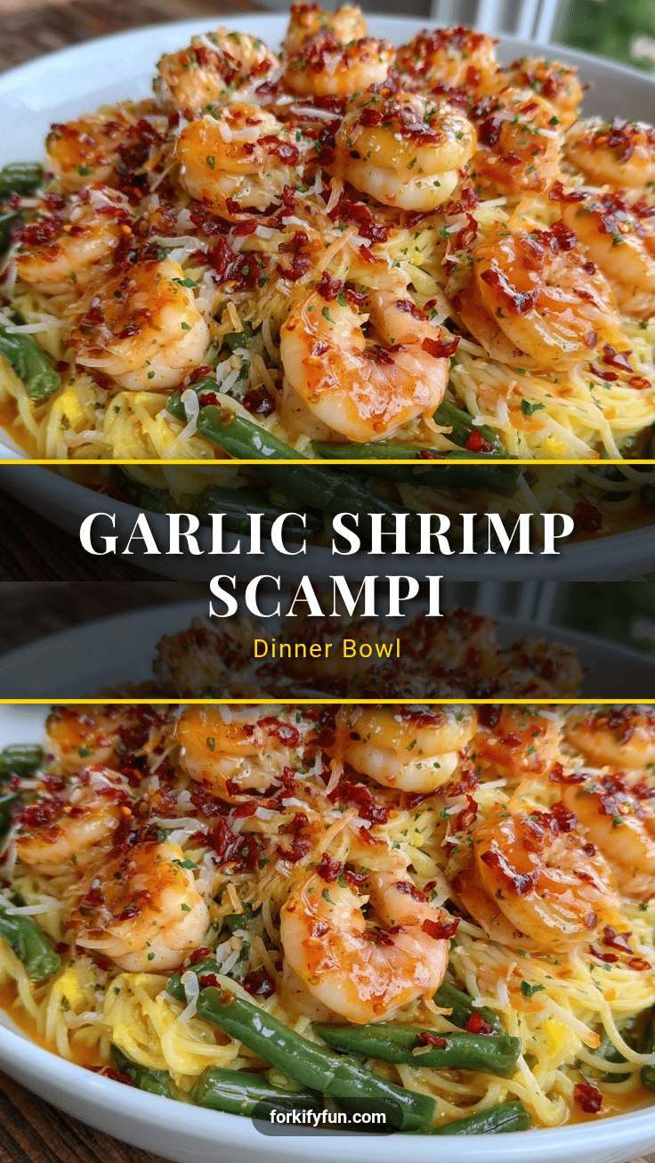 garlic shrimp scampi dinner bowl recipe