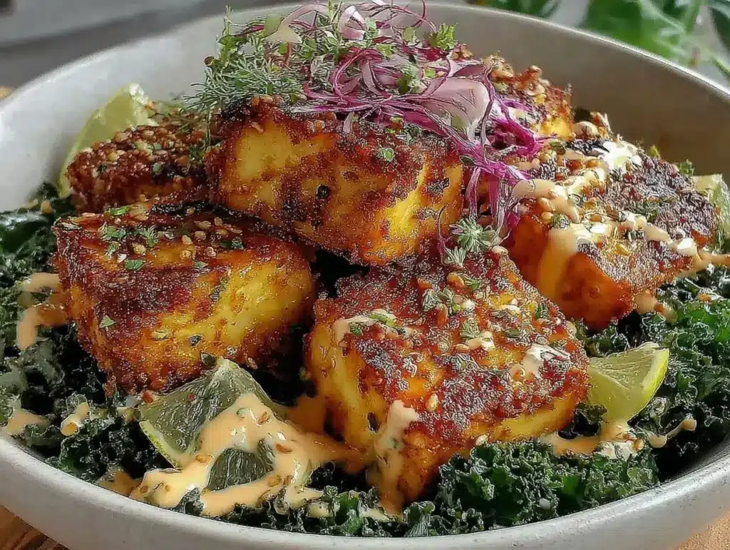 ginger garlic tofu - featured image