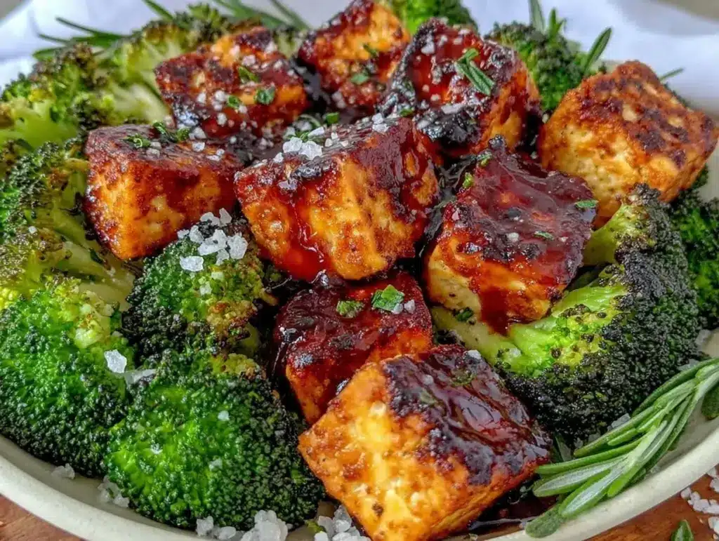 ginger garlic tofu bowl - featured image
