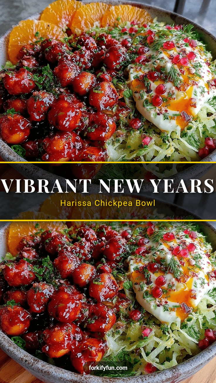 harissa chickpeas citrus salad dinner bowl recipe