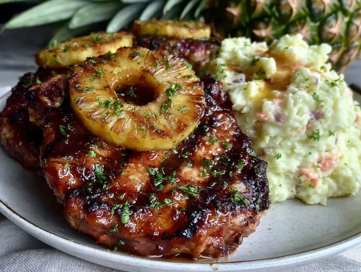 Hawaiian BBQ Pork Chops preparation steps