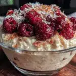 Healthy Non Candy Valentine Oatmeal Bowl - featured image