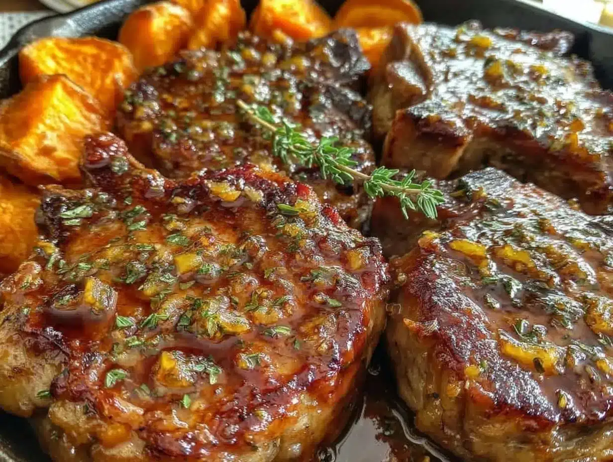 Honey Garlic Brown Sugar Pork Chops preparation steps