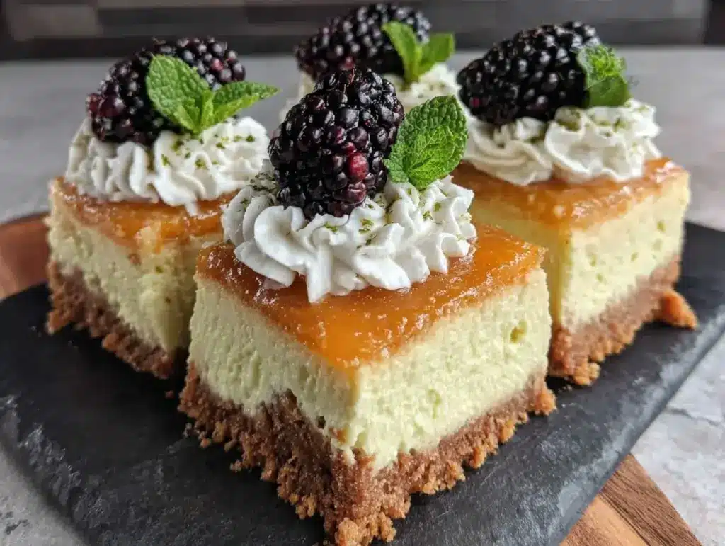key lime mousse cheesecake bars - featured image