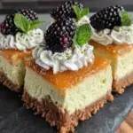 key lime mousse cheesecake bars - featured image