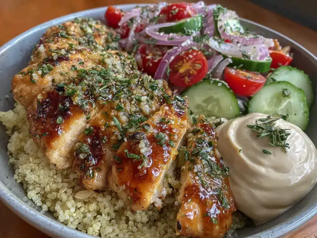 lemon-herb chicken bowl - featured image