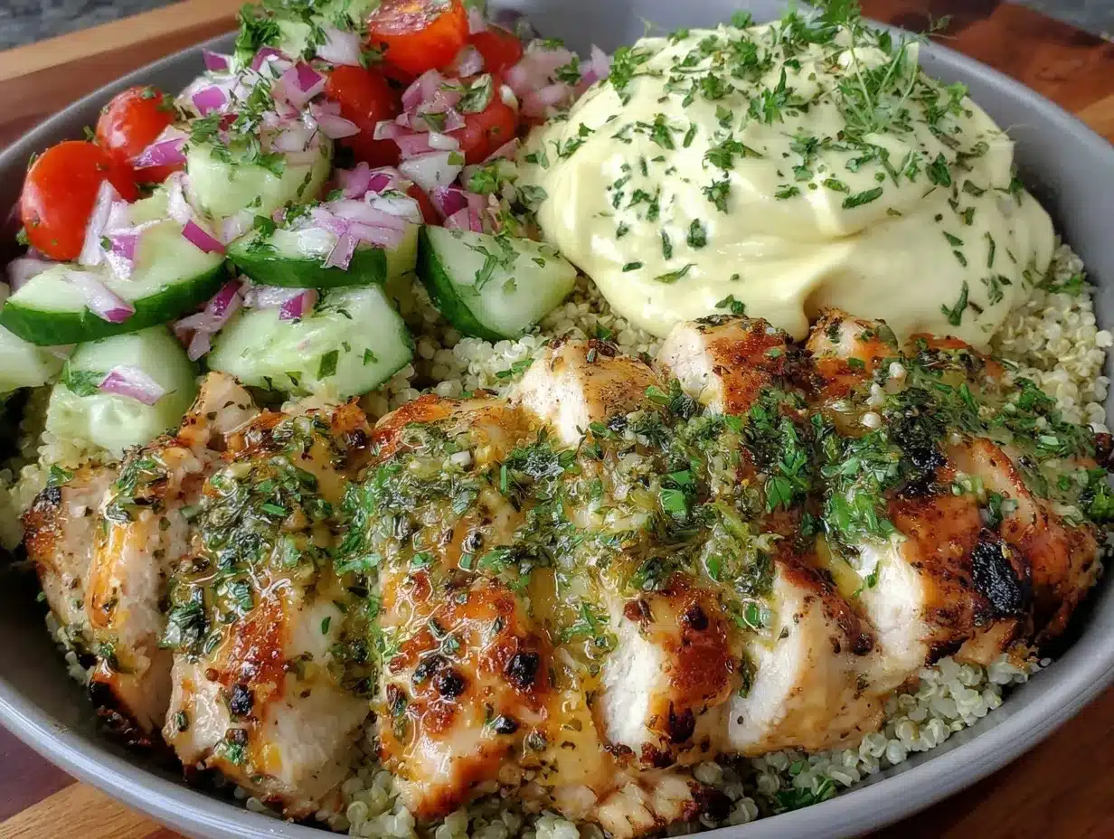lemon-herb chicken bowl preparation steps