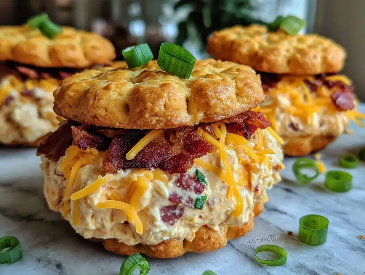 loaded bacon cheddar ranch cracker sandwiches preparation steps