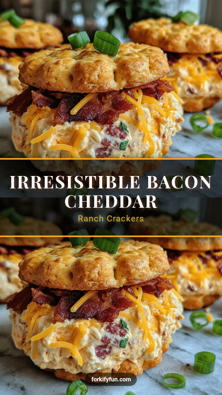 loaded bacon cheddar ranch cracker sandwiches recipe
