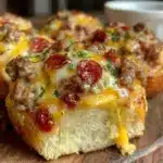 loaded pizza stuffed bread rolls - featured image