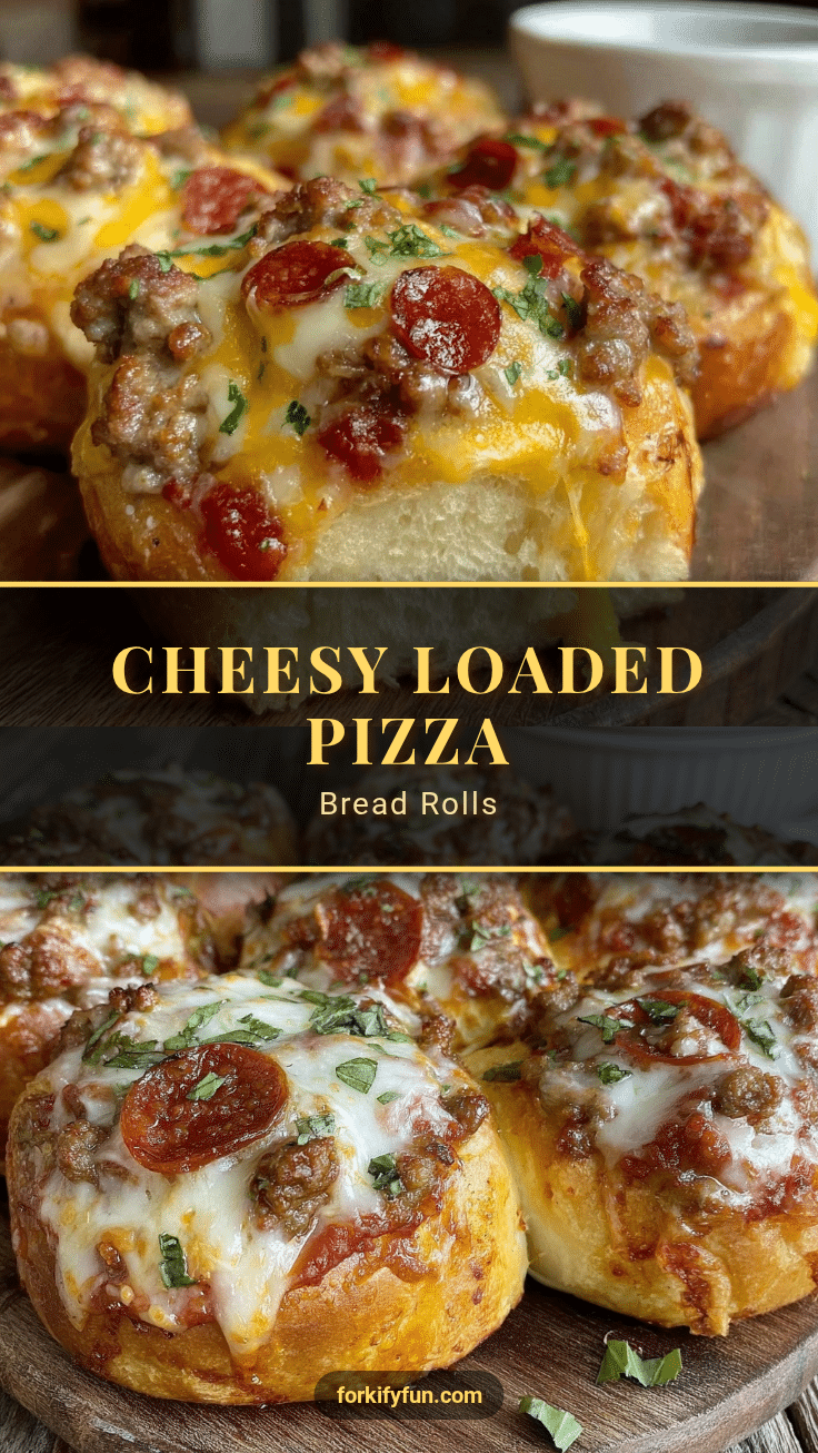 loaded pizza stuffed bread rolls recipe