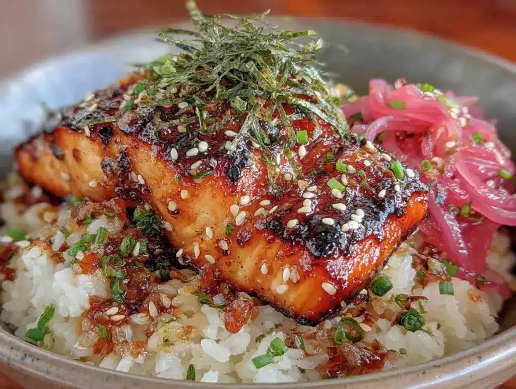 miso-glazed salmon bowl - featured image