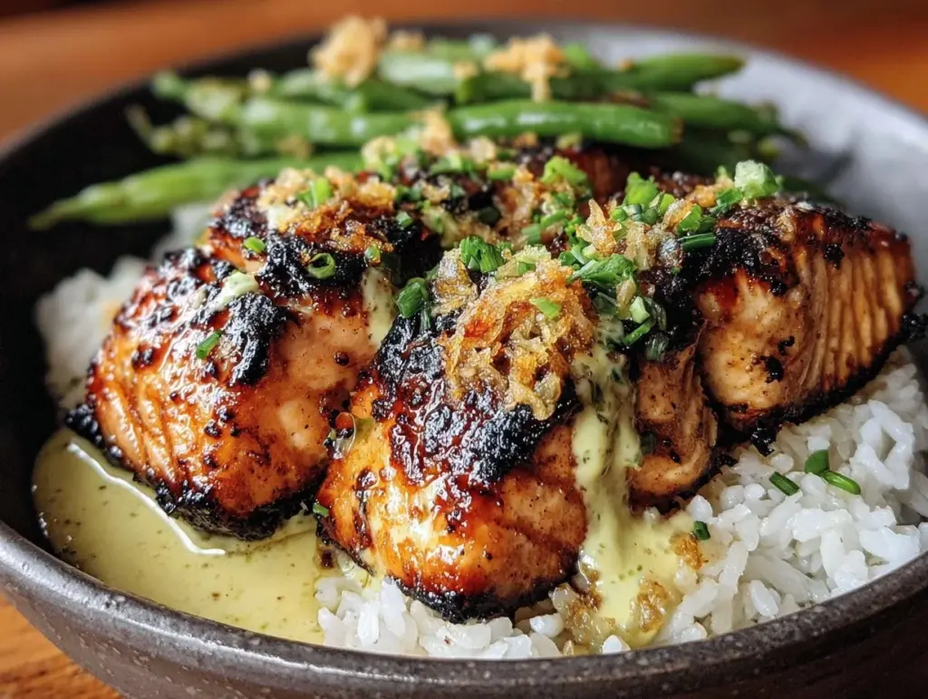 miso-glazed salmon bowl - featured image