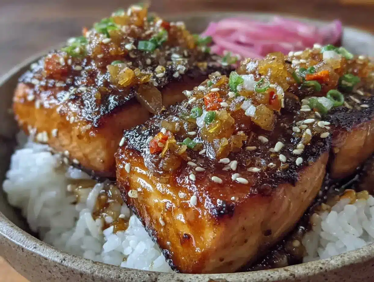 miso-glazed salmon bowl preparation steps