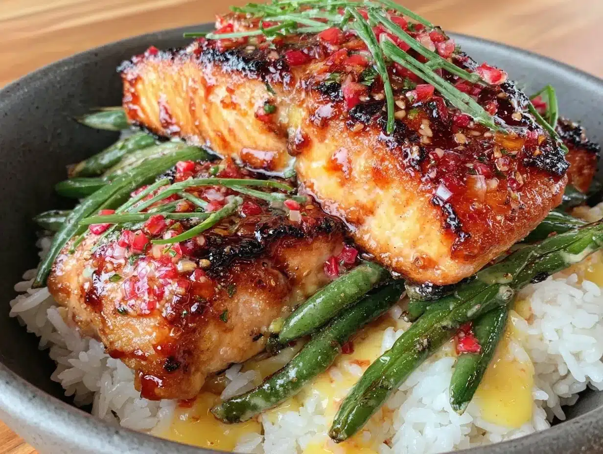 miso-glazed salmon bowl preparation steps
