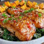 miso-glazed salmon buffalo party bowl - featured image