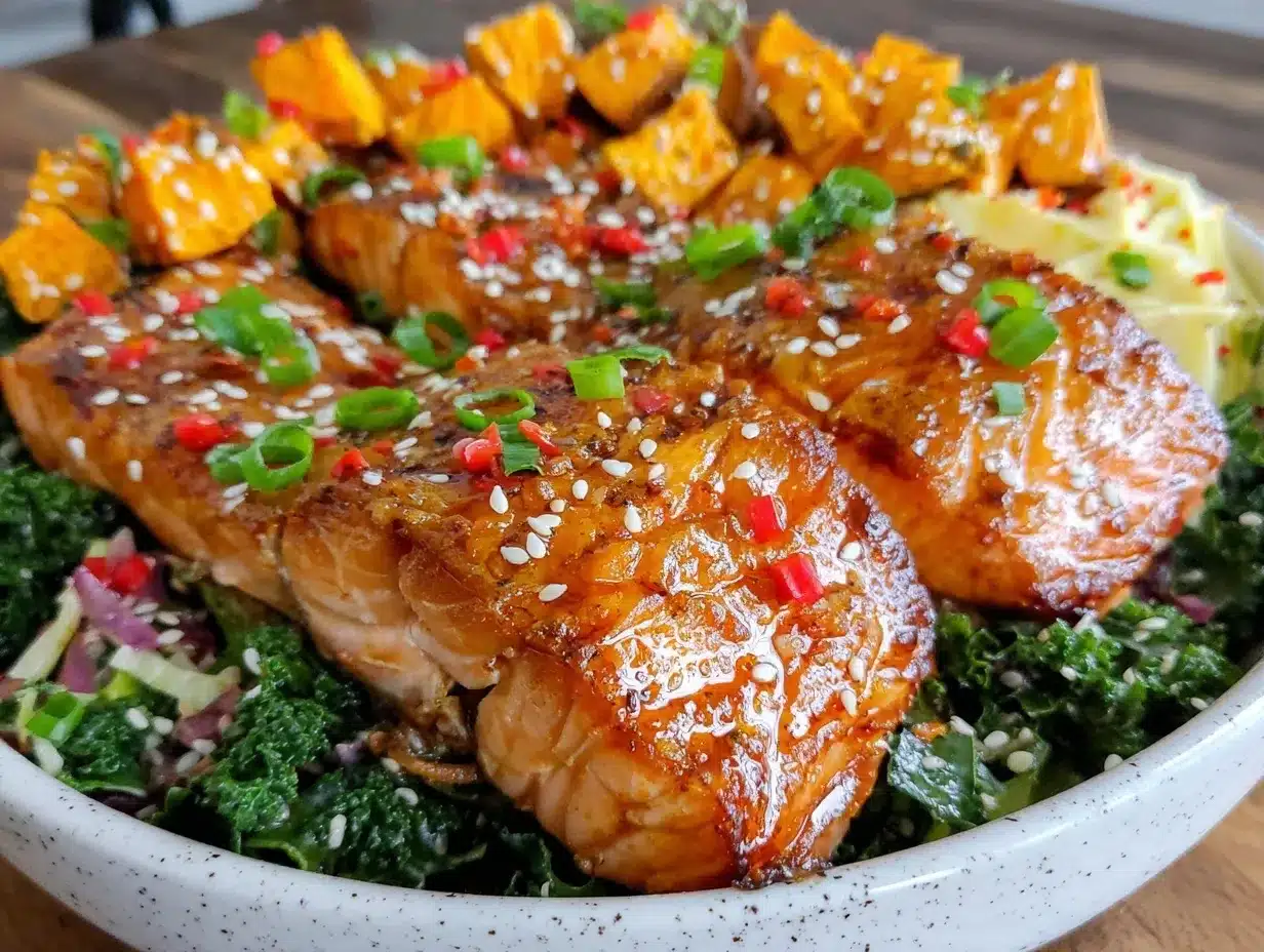 miso-glazed salmon buffalo party bowl preparation steps