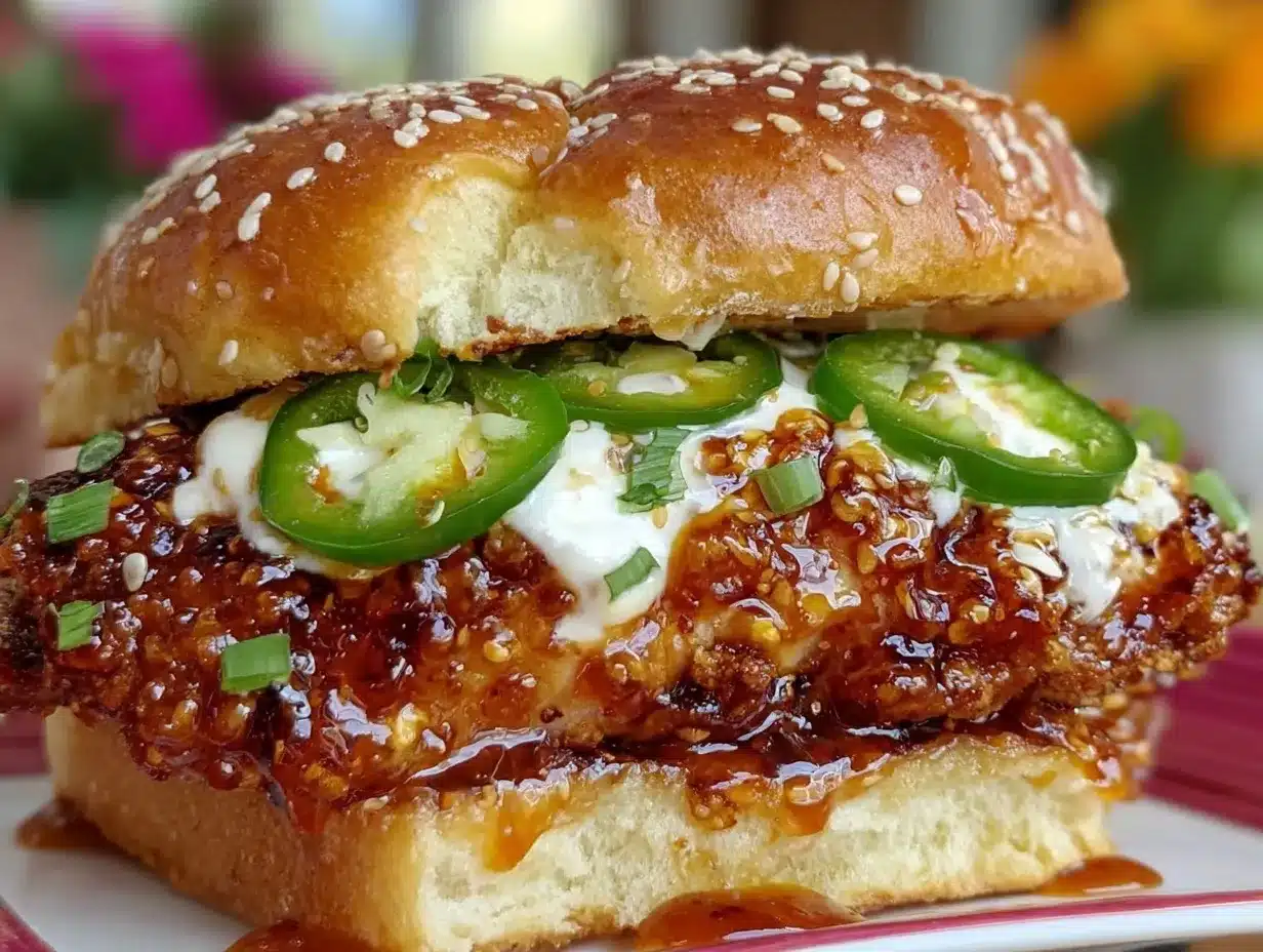 Nashville hot honey jalapeno fried chicken sandwich preparation steps