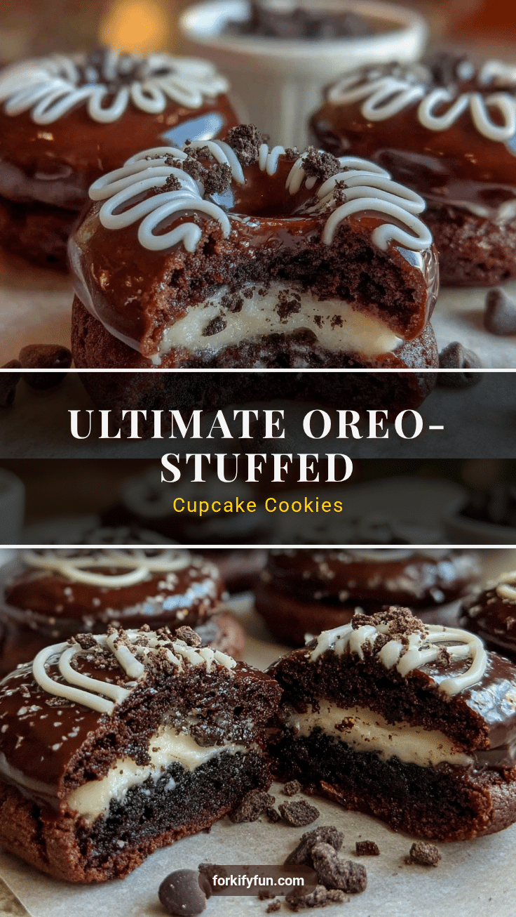 Oreo-Stuffed Hostess Cupcake Cookies recipe