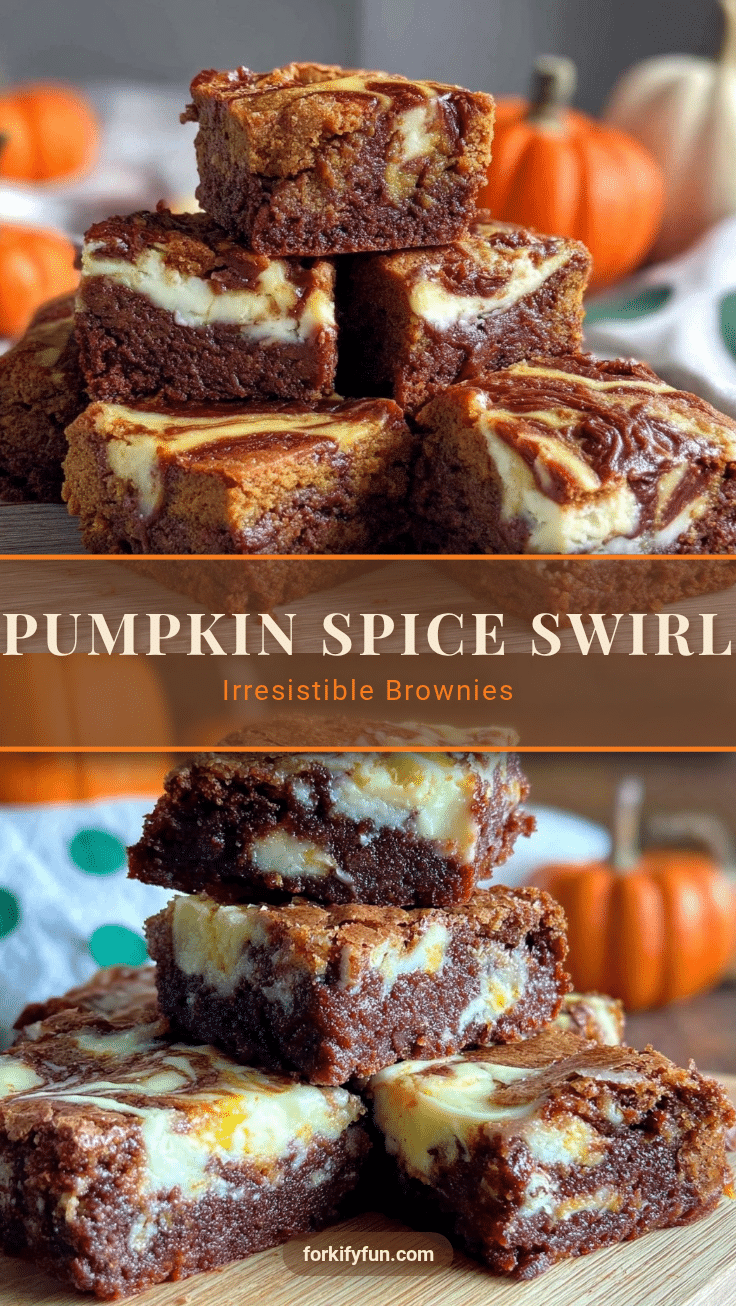 pumpkin spice cream cheese swirl brownies recipe