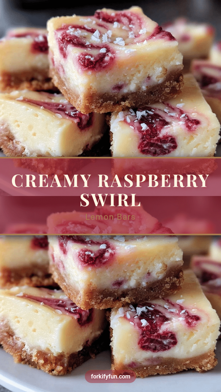 Raspberry swirl lemon bars recipe