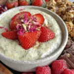 romantic strawberry chia pudding bowl - featured image