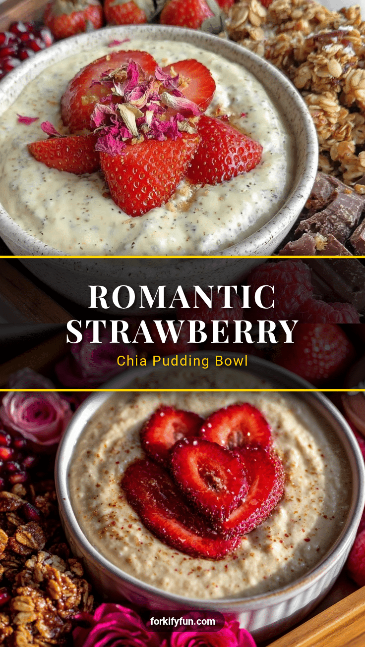 romantic strawberry chia pudding bowl recipe