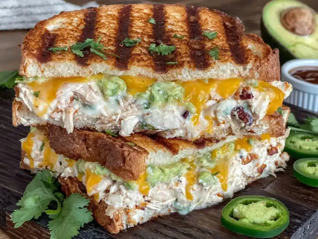 spicy chipotle chicken avocado melt - featured image