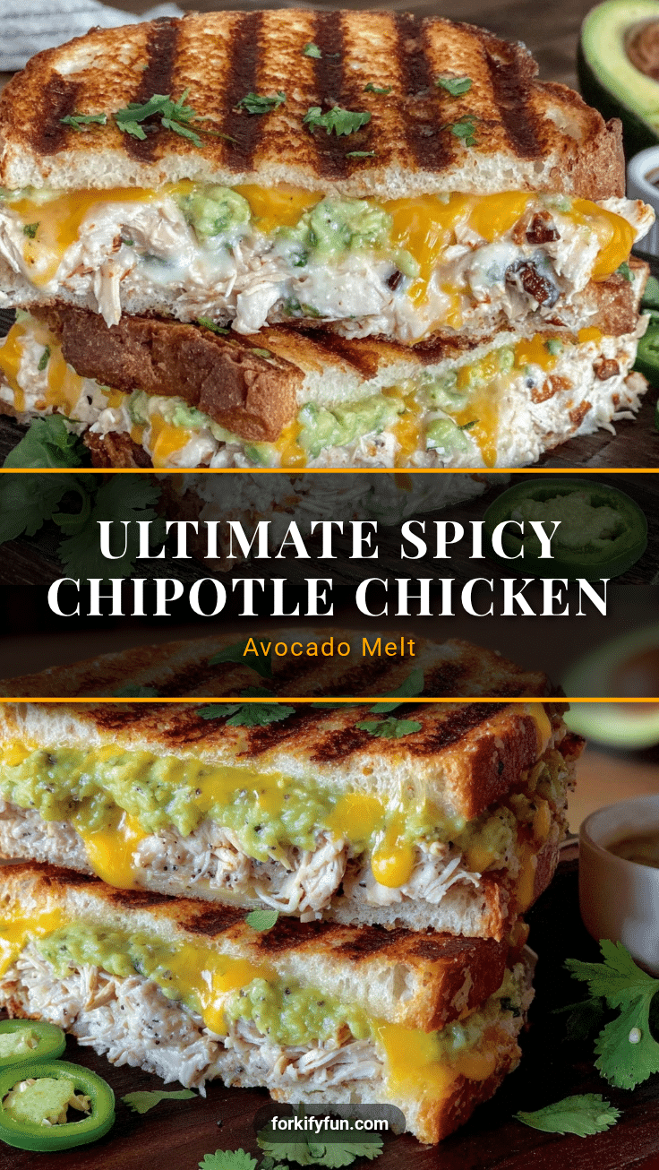 spicy chipotle chicken avocado melt recipe