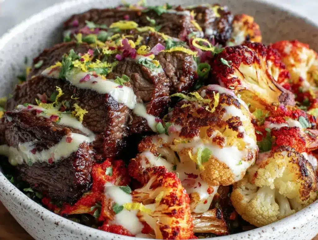 spicy steak dinner bowl - featured image