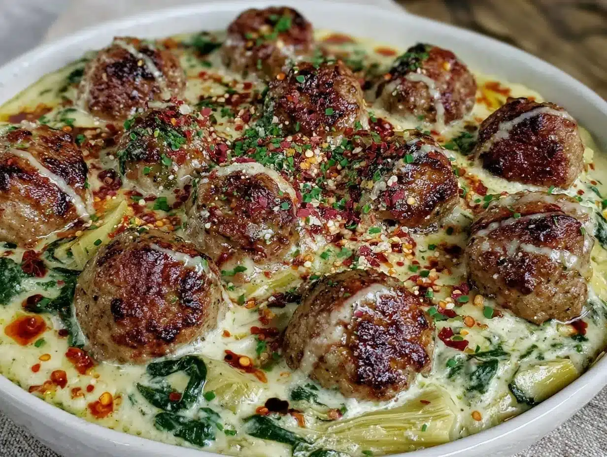 spinach artichoke turkey meatballs preparation steps