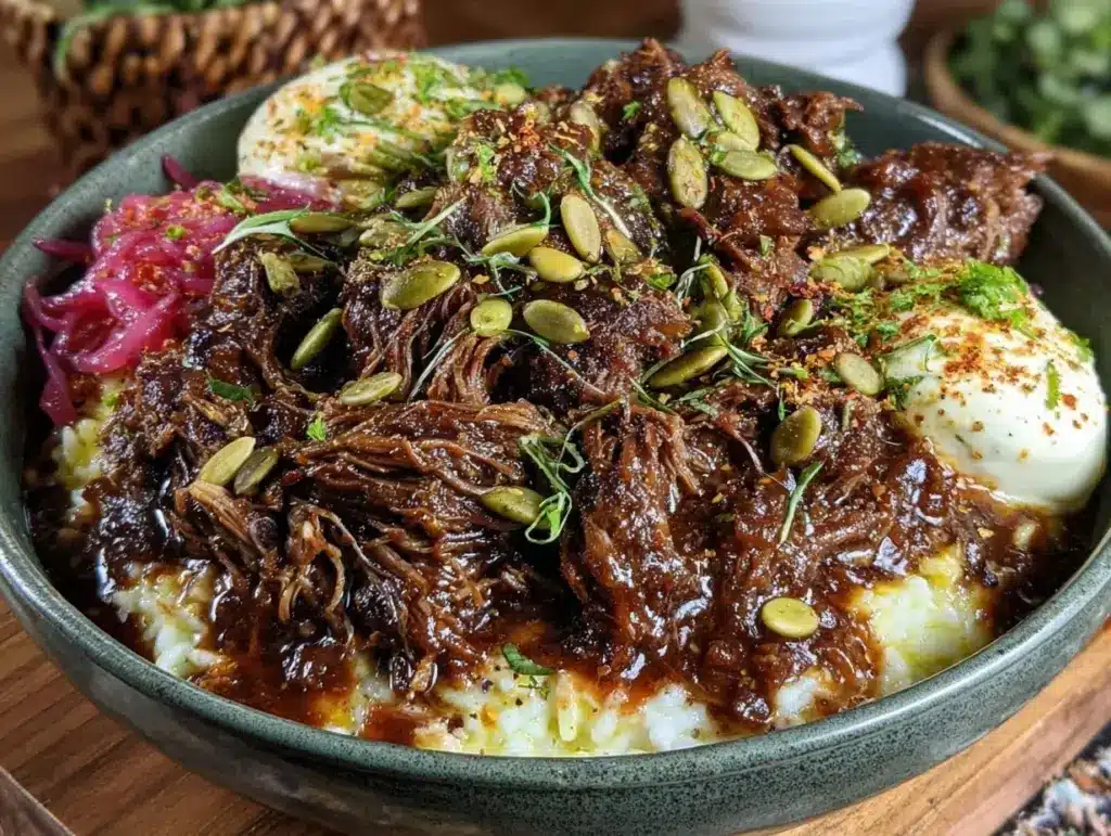 st patrick’s day pulled pork bowl - featured image