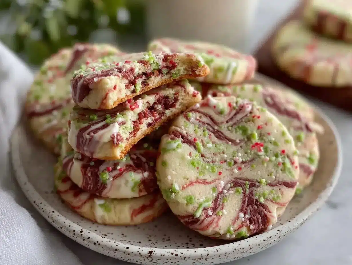 Strawberry Matcha Marble Sugar Cookies preparation steps