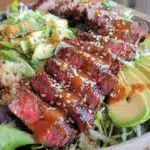 superbowl nourish bowl steak avocado - featured image