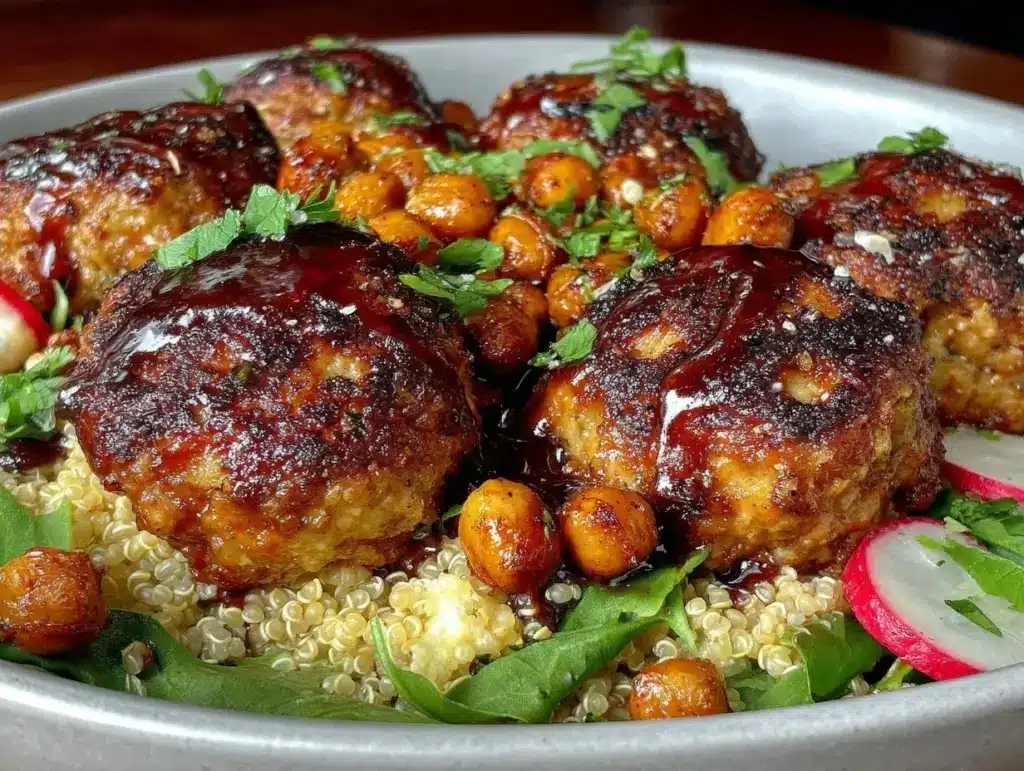 turkey meatball dinner bowl - featured image