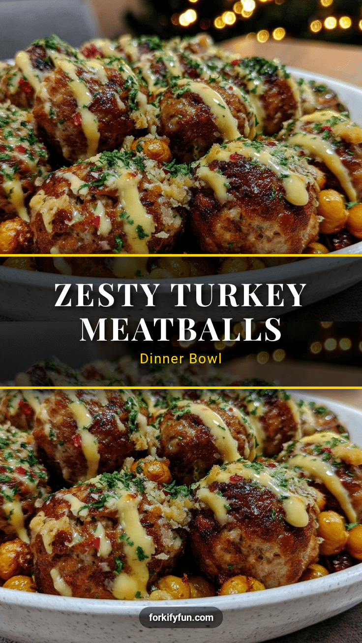 turkey meatballs and crispy chickpeas bowl recipe