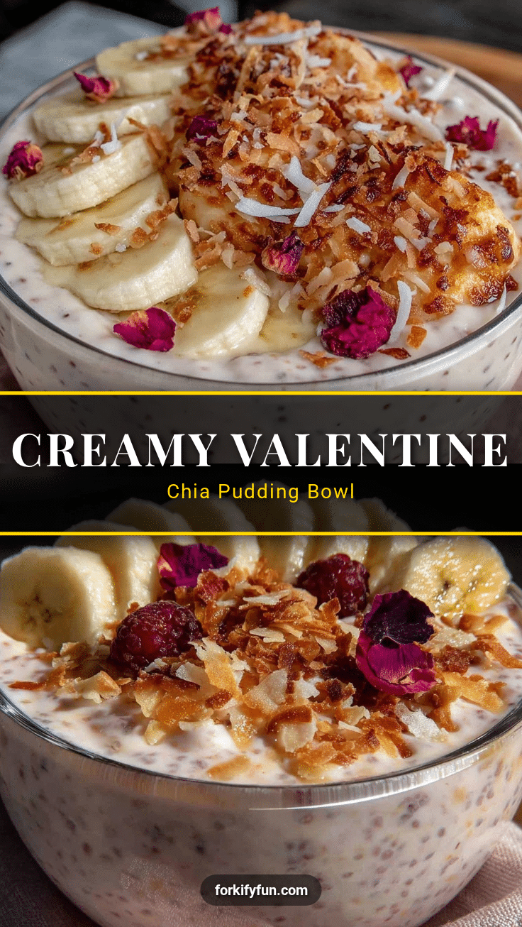 valentine snacks chia pudding bowl recipe