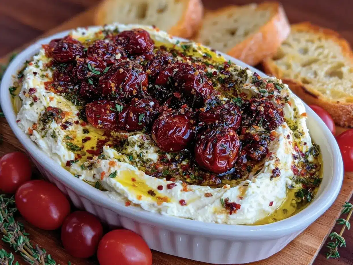 whipped feta dip preparation steps