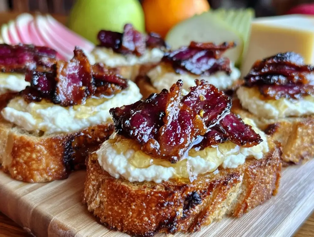 whipped goat cheese crostini - featured image