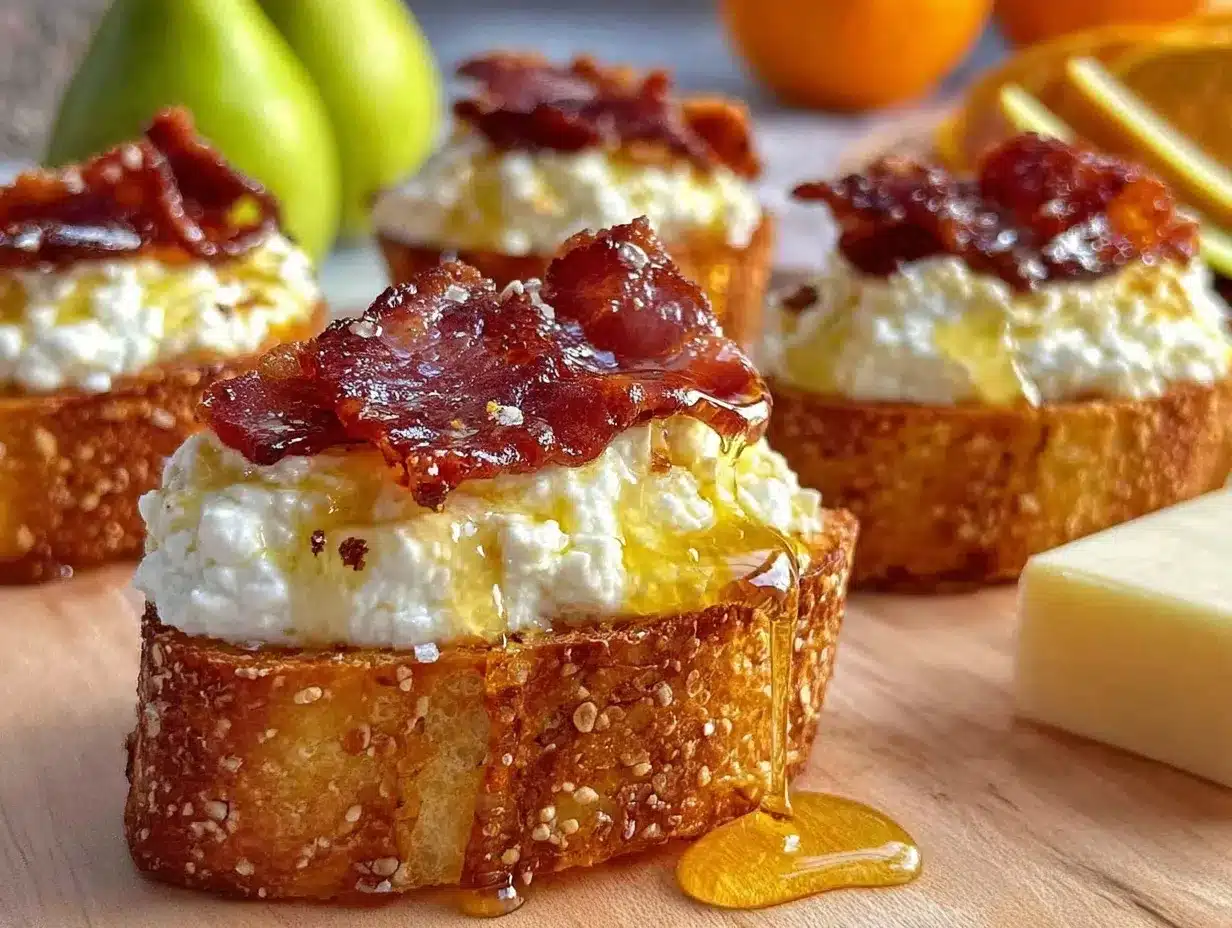 whipped goat cheese crostini preparation steps