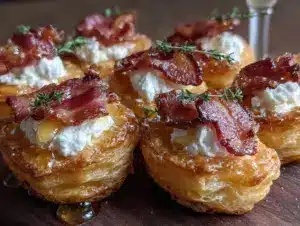 whipped ricotta puff pastry bites - featured image