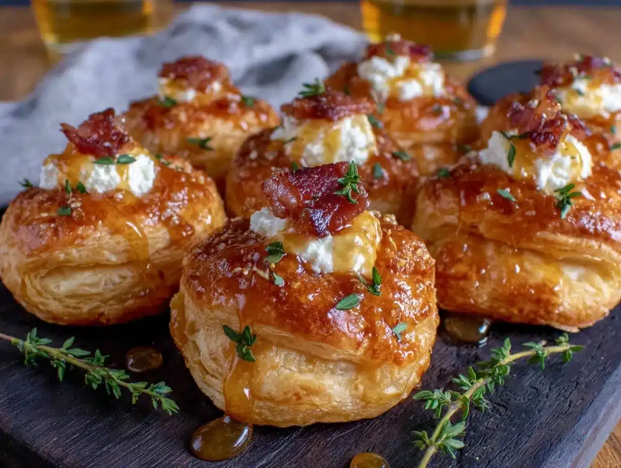 whipped ricotta puff pastry bites preparation steps