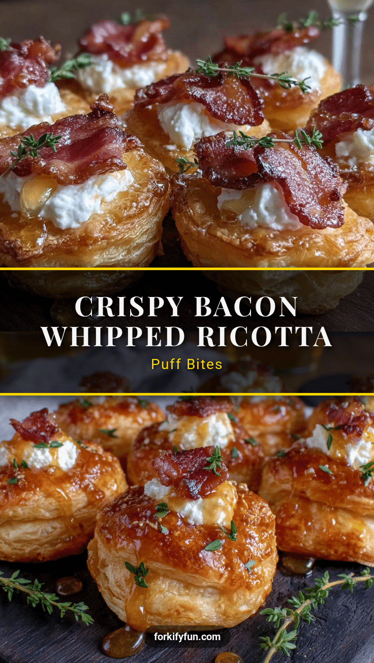 whipped ricotta puff pastry bites recipe