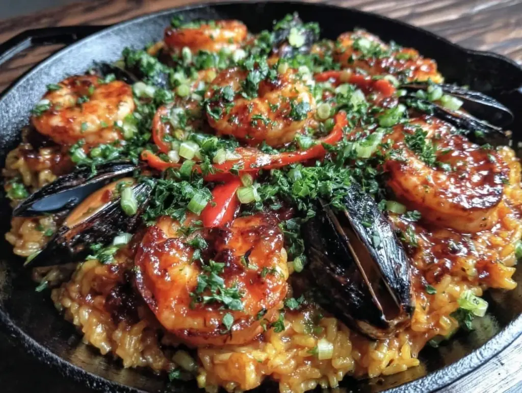 authentic paella with seafood - featured image