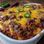 beef enchilada casserole - featured image